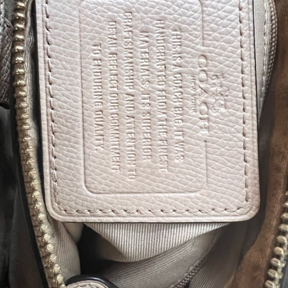 Authentic Coach F36637 Cream Leather Tote Bag AS IS - Picture 9 of 16